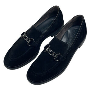 Paul Green Brittany Black Suede Bit Loafer Womens Size US 9/UK 6.5 New $455